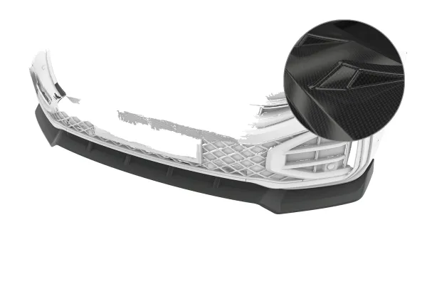 CSR Frontspoiler | Cup-Spoilerlippe mit ABE für VW Touareg 3 (Typ CR) CSL974-C Carbon Look Hochglanz (keine Lackierung erforderlich)