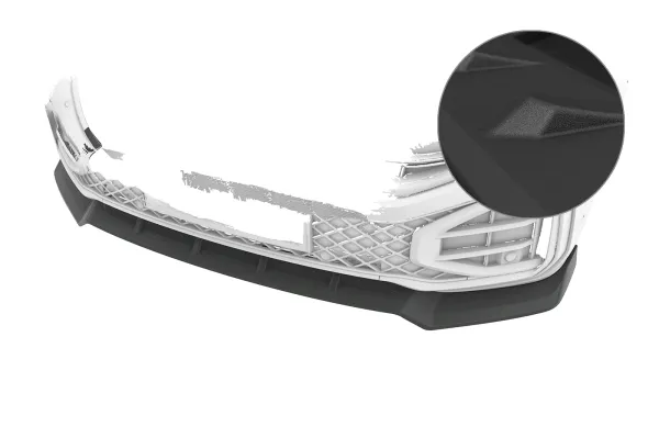 CSR Frontspoiler | Cup-Spoilerlippe mit ABE für VW Touareg 3 (Typ CR) CSL974-S strukturiert schwarz matt (keine Lackierung erforderlich)