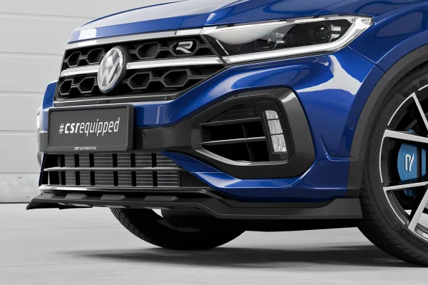 CSR Frontspoiler | Cup-Spoilerlippe mit ABE für VW T-Roc (Typ A1) R CSL923-C Carbon Look Hochglanz (keine Lackierung erforderlich)