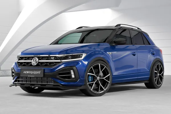 CSR Frontspoiler | Cup-Spoilerlippe mit ABE für VW T-Roc (Typ A1) R CSL923-C Carbon Look Hochglanz (keine Lackierung erforderlich)