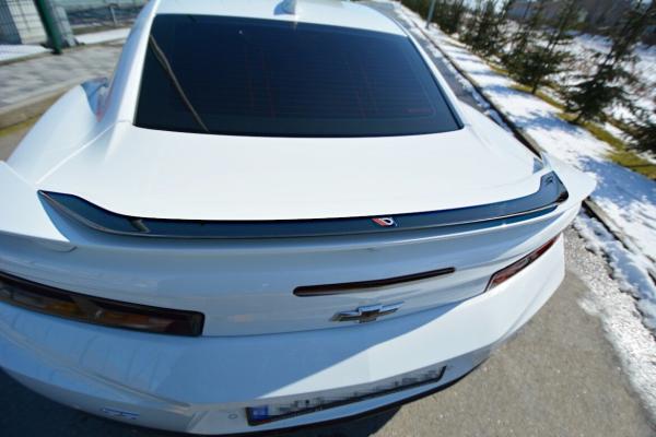 Maxton Design Spoiler CAP für CHEVROLET CAMARO 6TH-GEN. PHASE-I 2SS COUPE schwarz Hochglanz