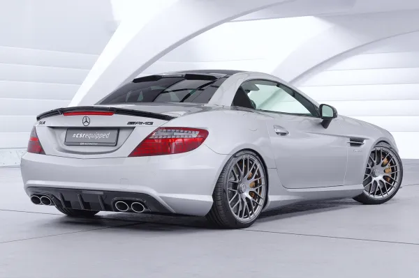 CSR Heckscheibenblende mit ABE für Mercedes-Benz SLK / SLC (R172) Roadster HSB124-C Carbon Look Hochglanz (keine Lackierung erforderlich)