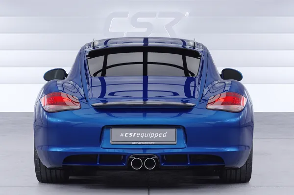 CSR Heckscheibenblende mit ABE für Porsche Cayman 987C HSB102-S strukturiert schwarz matt (keine Lackierung erforderlich)
