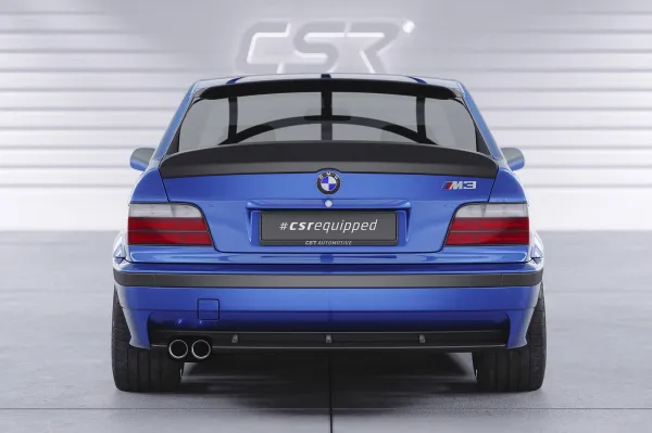 CSR Heckscheibenblende mit ABE für BMW 3er E36 Coupe HSB091-S strukturiert schwarz matt (keine Lackierung erforderlich)