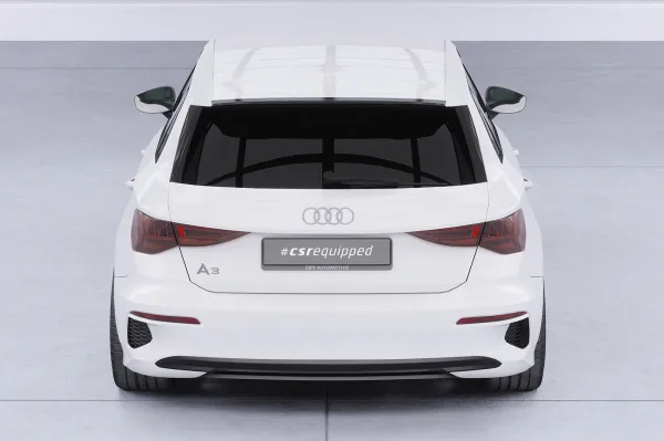 CSR Heckspoiler | Heckflügel mit ABE für Audi A3 (8Y) Sportback HF240-C Carbon Look Hochglanz (keine Lackierung erforderlich)