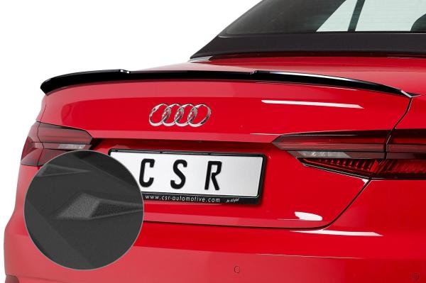 CSR Heckspoiler | Heckflügel mit ABE für Audi A5 F5 Cabrio HF628-S strukturiert schwarz matt (keine Lackierung erforderlich)
