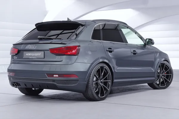 CSR Heckspoiler | Heckflügel mit ABE für Audi Q3 (8U) HF094-S strukturiert schwarz matt (keine Lackierung erforderlich)