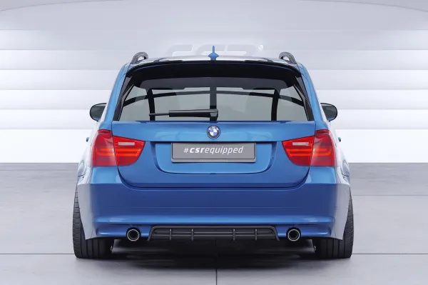CSR Heckspoiler | Heckflügel mit ABE für BMW 3er E91 Touring HF216-S strukturiert schwarz matt (keine Lackierung erforderlich)