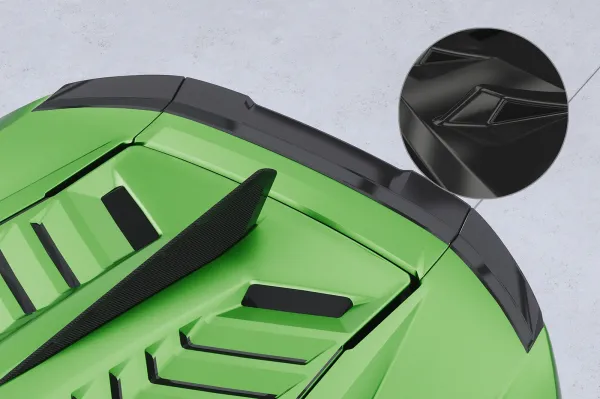 CSR Heckspoiler | Heckflügel mit ABE für Lamborghini Huracan HF202-G Glossy schwarz Hochglanz (keine Lackierung erforderlich)