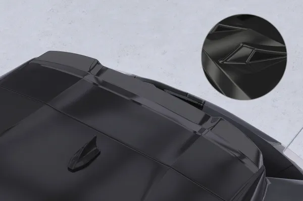 CSR Heckspoiler | Heckflügel mit ABE für Peugeot 2008 II / e-2008 HF186-G Glossy schwarz Hochglanz (keine Lackierung erforderlich)