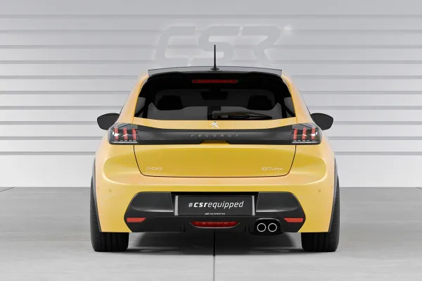 CSR Heckspoiler | Heckflügel mit ABE für Peugeot 208 II HF057-S strukturiert schwarz matt (keine Lackierung erforderlich)