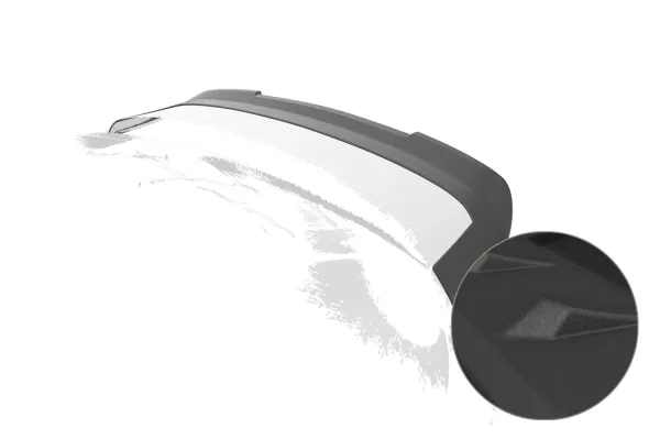 CSR Heckspoiler | Heckflügel mit ABE für Porsche 911/997 Turbo /Turbo S HF931-S strukturiert schwarz matt (keine Lackierung erforderlich)