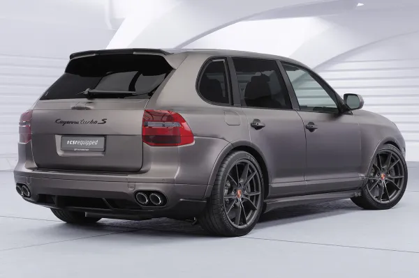 CSR Heckspoiler | Heckflügel mit ABE für Porsche Cayenne (Typ 9PA) Turbo HF137-G Glossy schwarz Hochglanz (keine Lackierung erforderlich)