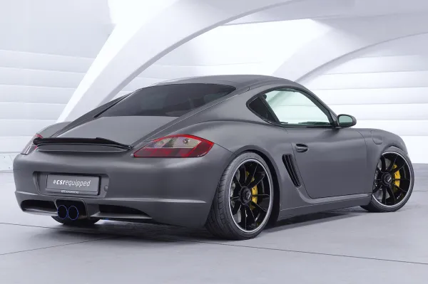 CSR Heckspoiler | Heckflügel mit ABE für Porsche Cayman 987c HF901-C Carbon Look Hochglanz (keine Lackierung erforderlich)