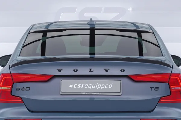 CSR Heckspoiler | Heckflügel mit ABE für Volvo S60 (3. Gen) HF237-C Carbon Look Hochglanz (keine Lackierung erforderlich)