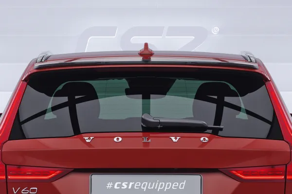 CSR Heckspoiler | Heckflügel mit ABE für Volvo V60 (2.Gen) HF116-C Carbon Look Hochglanz (keine Lackierung erforderlich)