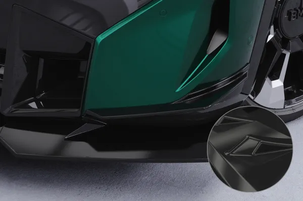 CSR Performance Flaps mit ABE für BMW XM G09 FP037-G Glossy schwarz Hochglanz (keine Lackierung erforderlich)