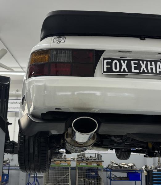 Fox passend für Porsche 944 Halbanlage bestehend aus End- und Vorschalldämpfer - Endrohr 140x90 Typ 44 PO050001-751-HA