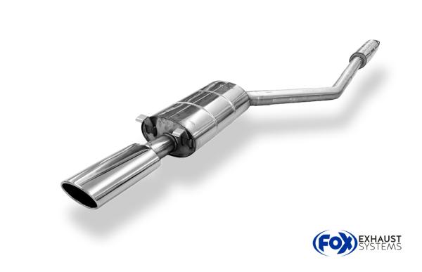 Fox passend für Porsche 944 Halbanlage bestehend aus End- und Vorschalldämpfer - Endrohr 140x90 Typ 44 PO050001-751-HA