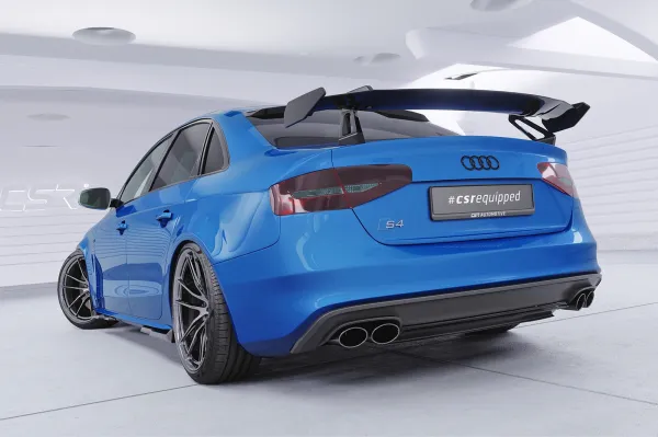 CSR Schwanenhals Heckflügel mit ABE für Audi A4 / S4 B8 (Typ 8K) Limousine SHF041-D01-F