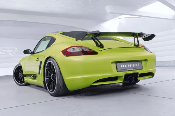 CSR Schwanenhals Heckflügel mit ABE für Porsche Cayman 987c SHF029-D01-F