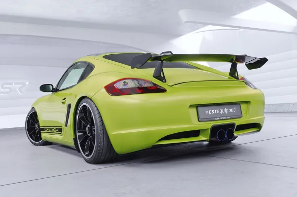 CSR Schwanenhals Heckflügel mit ABE für Porsche Cayman 987c SHF029-D02-F
