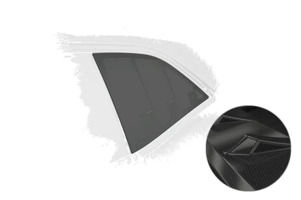 CSR Seitenscheibenblenden für Dodge Challenger (3.Gen) SSB026-C Carbon Look Hochglanz (keine Lackierung erforderlich)