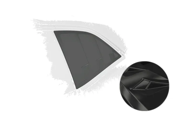 CSR Seitenscheibenblenden für Dodge Challenger (3.Gen) SSB026-G Glossy schwarz Hochglanz (keine Lackierung erforderlich)