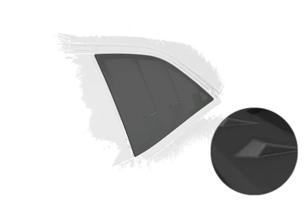 CSR Seitenscheibenblenden für Dodge Challenger (3.Gen) SSB026-S Strukturiert schwarz matt (keine Lackierung erforderlich)