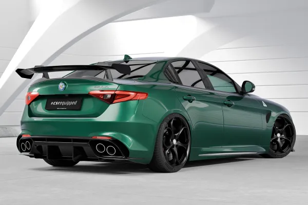 CSR Seitenscheibenblenden mit ABE für Alfa Romeo Giulia (Typ 952) SSB033-C Carbon Look Hochglanz (keine Lackierung erforderlich)