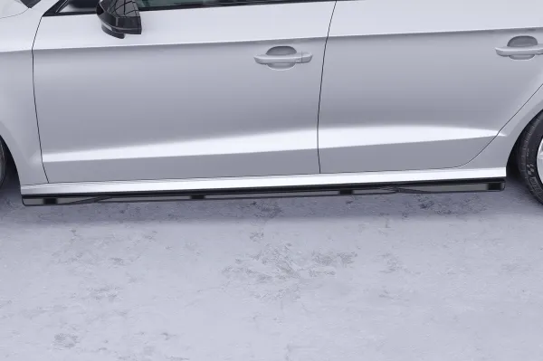 CSR Seitenschweller mit ABE für Audi A3 8V Limo SS588-G Glossy schwarz Hochglanz (keine Lackierung erforderlich)