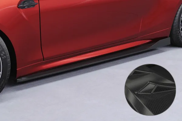 CSR Seitenschweller mit ABE für BMW M2 F87 SS553-C Carbon Look Hochglanz (keine Lackierung erforderlich)