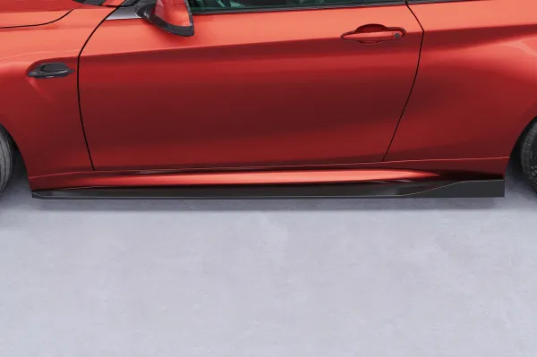 CSR Seitenschweller mit ABE für BMW M2 F87 SS553-S strukturiert schwarz matt (keine Lackierung erforderlich)