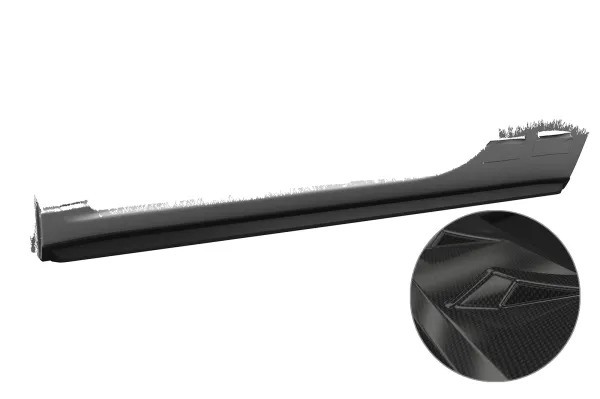 CSR Seitenschweller mit ABE für Fiat 500 SS589-C Carbon Look glänzend (keine Lackierung erforderlich)