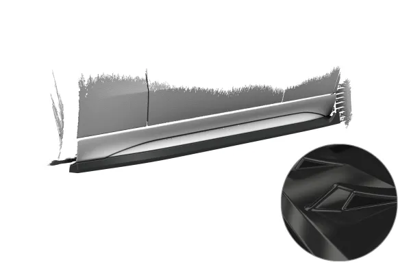 CSR Seitenschweller mit ABE für Mercedes Benz C-Klasse W206 / S206 SS554-G Glossy schwarz Hochglanz (keine Lackierung erforderlich)