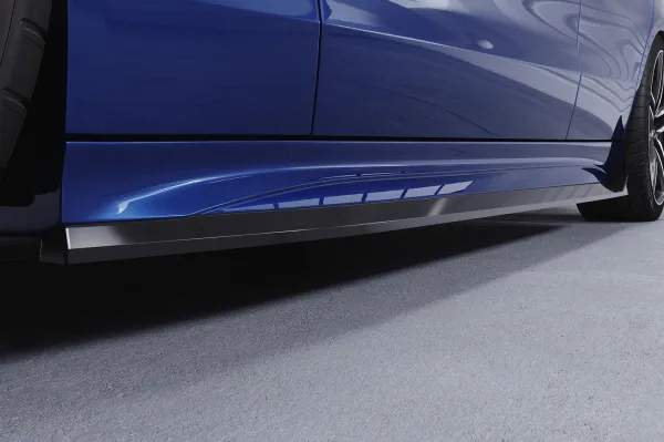 CSR Seitenschweller mit ABE für Mercedes Benz C-Klasse W206 / S206 SS554-S Strukturiert schwarz matt (keine Lackierung erforderlich)