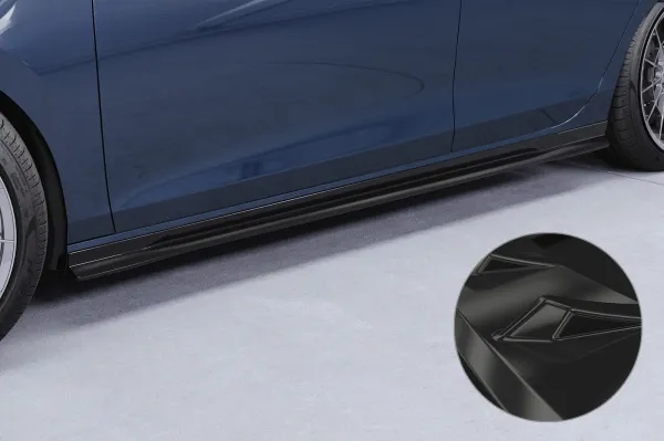 CSR Seitenschweller mit ABE glänzend für VW Golf 8 Variant SS605-G Glossy schwarz Hochglanz (keine Lackierung erforderlich)