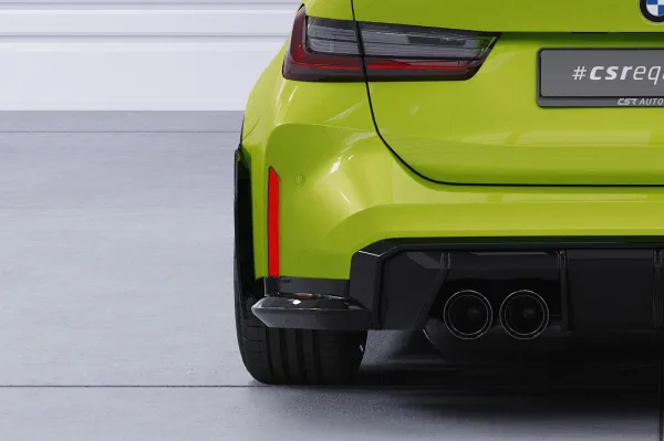 CSR Side Blades / Side Spats mit ABE für BMW M3 G81 BL008-C Carbon Look Hochglanz (keine Lackierung erforderlich)