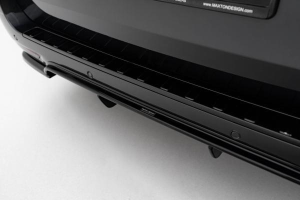 Maxton Design Diffusor Heck Ansatz für Mercedes-Benz V-Klasse AMG-Line W447 Facelift schwarz Hochglanz