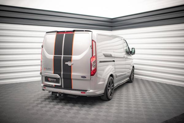 Maxton Design Heck Ansatz Flaps Diffusor für Ford Transit Custom ST-Line Mk1 Facelift schwarz Hochglanz