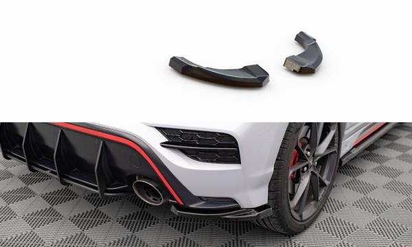 Maxton Design Heck Ansatz Flaps Diffusor V.1 für Hyundai Kona Mk1 schwarz Hochglanz
