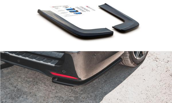 Maxton Design Heck Ansatz Flaps Diffusor V.1 für Mercedes-Benz V-Klasse AMG-Line W447 Facelift schwarz Hochglanz