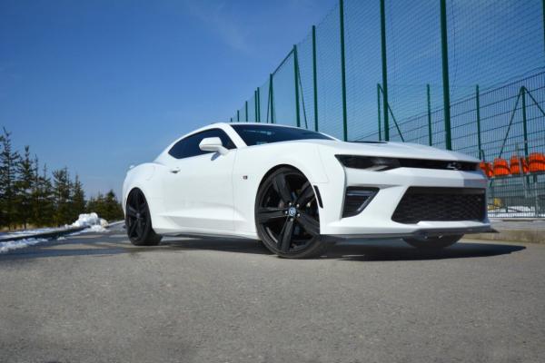 Maxton Design Seitenschweller Ansatz für CHEVROLET CAMARO 6TH-GEN. PHASE-I 2SS COUPE schwarz Hochglanz