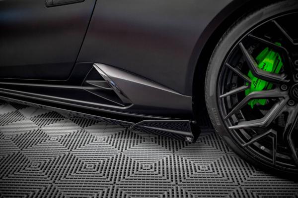 Maxton Design Seitenschweller Ansatz für Lamborghini Huracan EVO schwarz Hochglanz