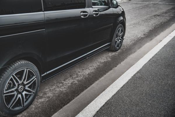 Maxton Design Seitenschweller Ansatz für Mercedes-Benz V-Klasse Long AMG-Line W447 schwarz Hochglanz