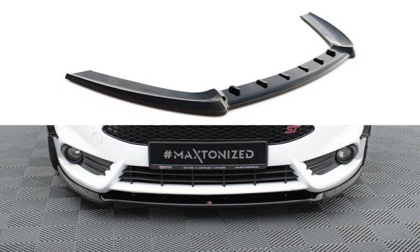 Maxton Design Front Ansatz für (Cupra) Ford Fiesta ST Mk7 FL schwarz Hochglanz
