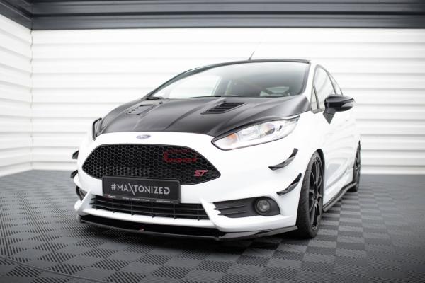 Maxton Design Front Ansatz für (Cupra) Ford Fiesta ST Mk7 FL schwarz Hochglanz