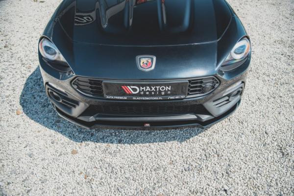 Maxton Design Front Ansatz für Abarth 124 Spider schwarz Hochglanz