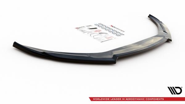 Maxton Design Front Ansatz für Abarth 124 Spider schwarz Hochglanz