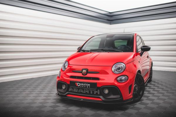 Maxton Design Front Ansatz für Abarth 595 Mk1 Facelift schwarz Hochglanz